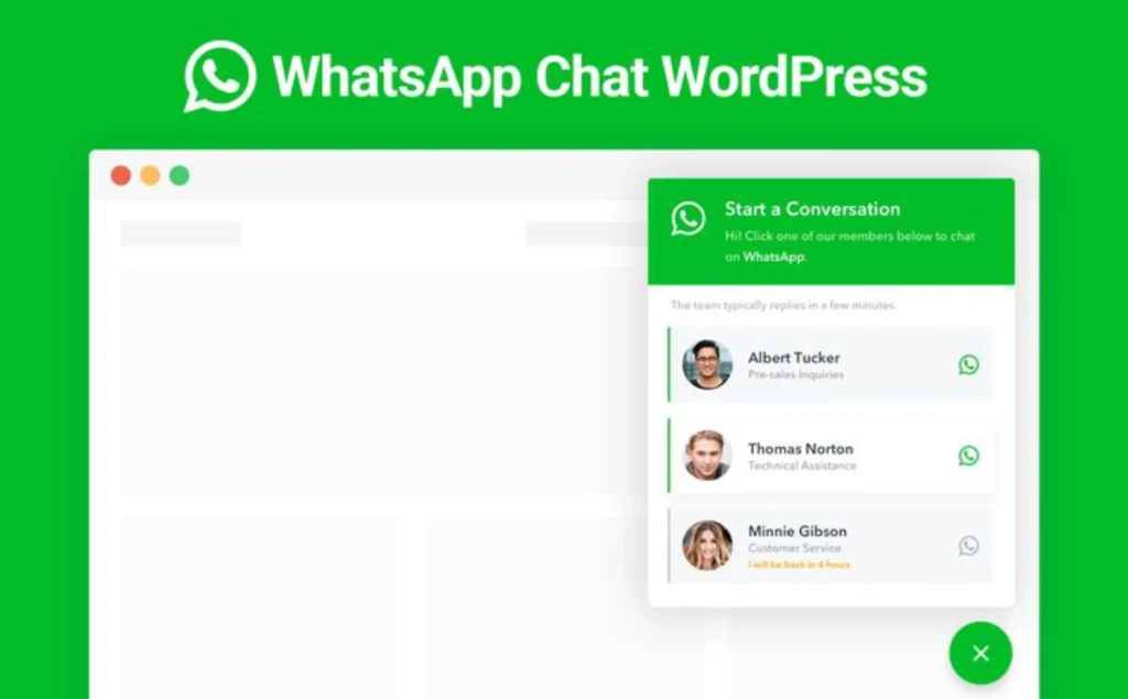 WhatsApp Chat WordPress