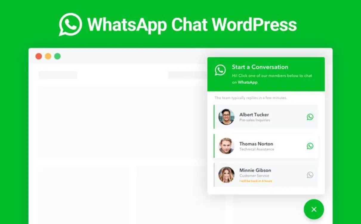 WhatsApp Chat WordPress