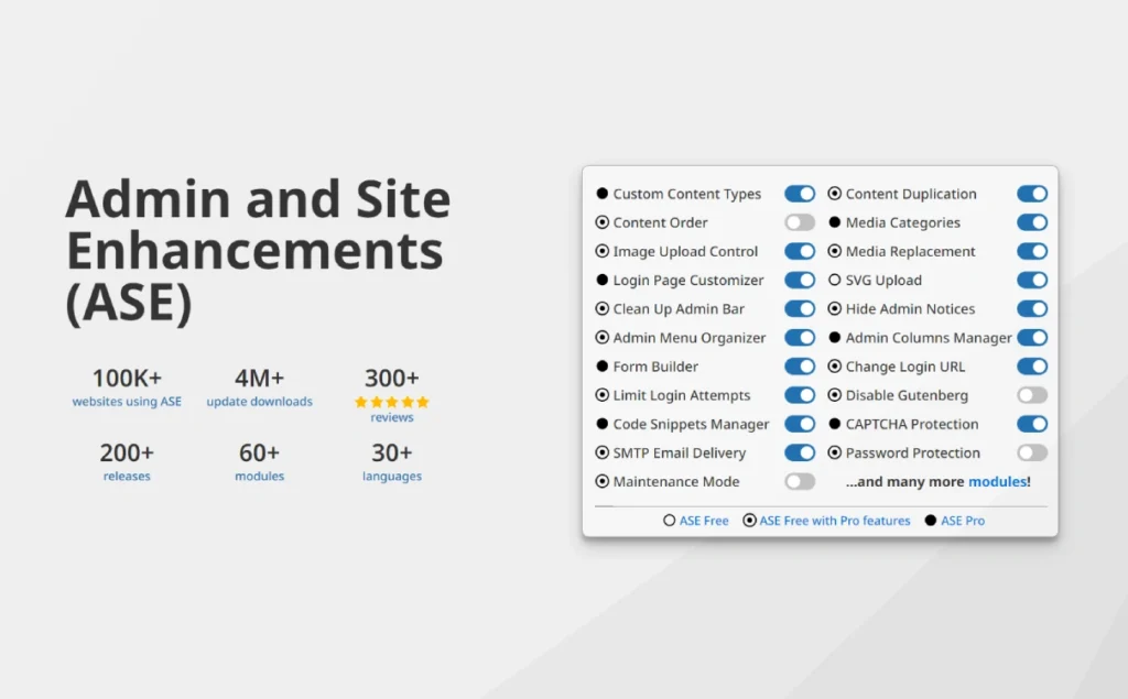 Admin and Site Enhancements
