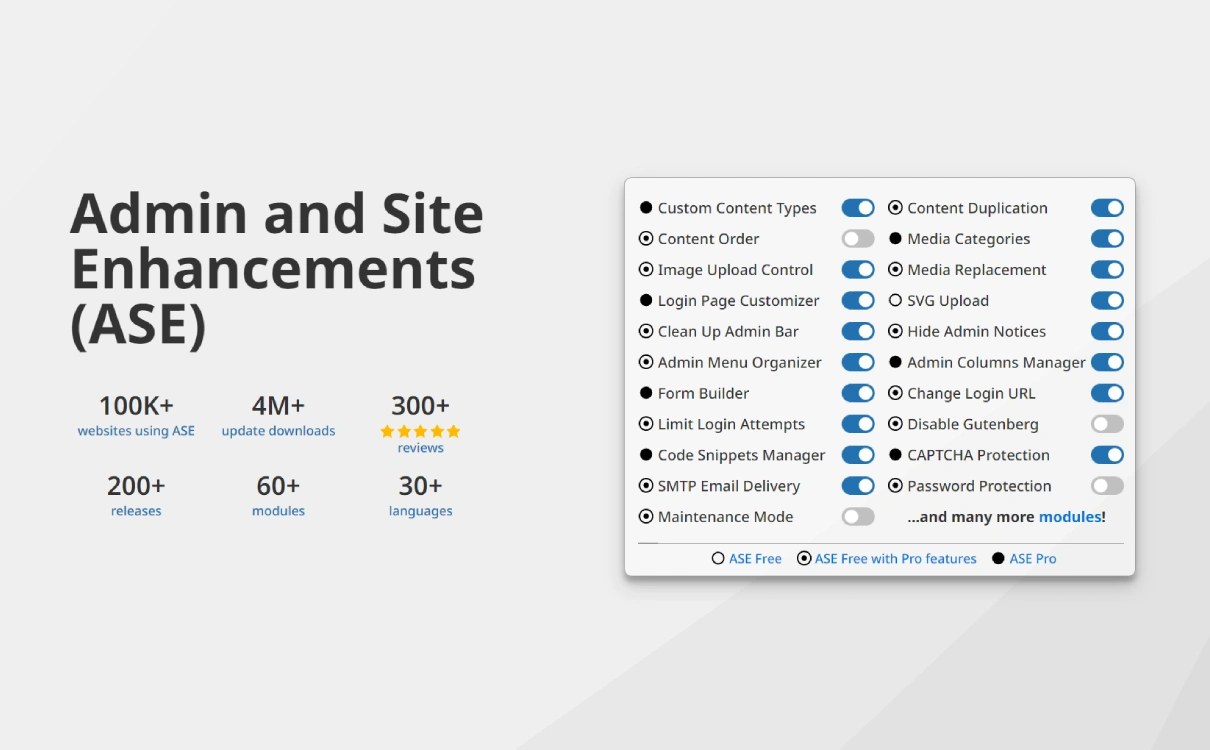 Admin and Site Enhancements