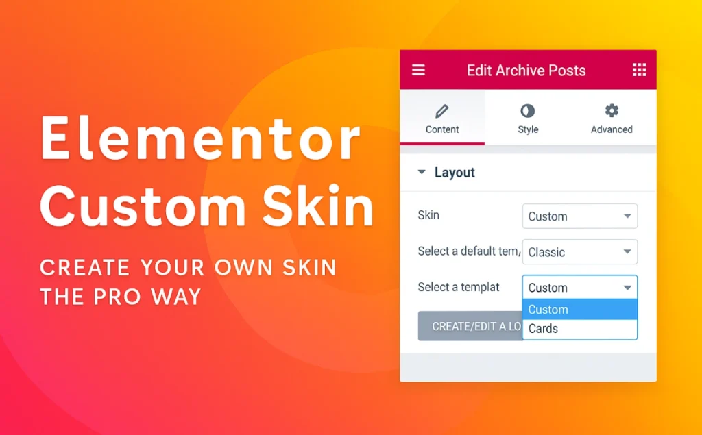 Elementor Custom Skin Pro
