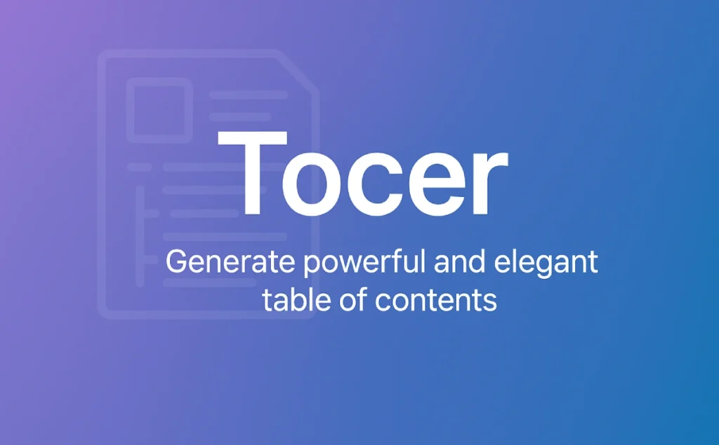 Tocer (Fixed TOC)