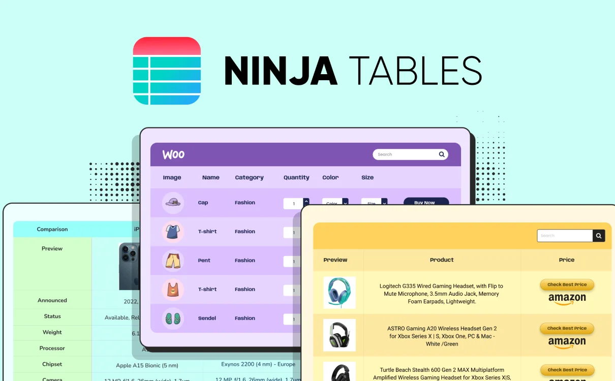 Ninja Tables