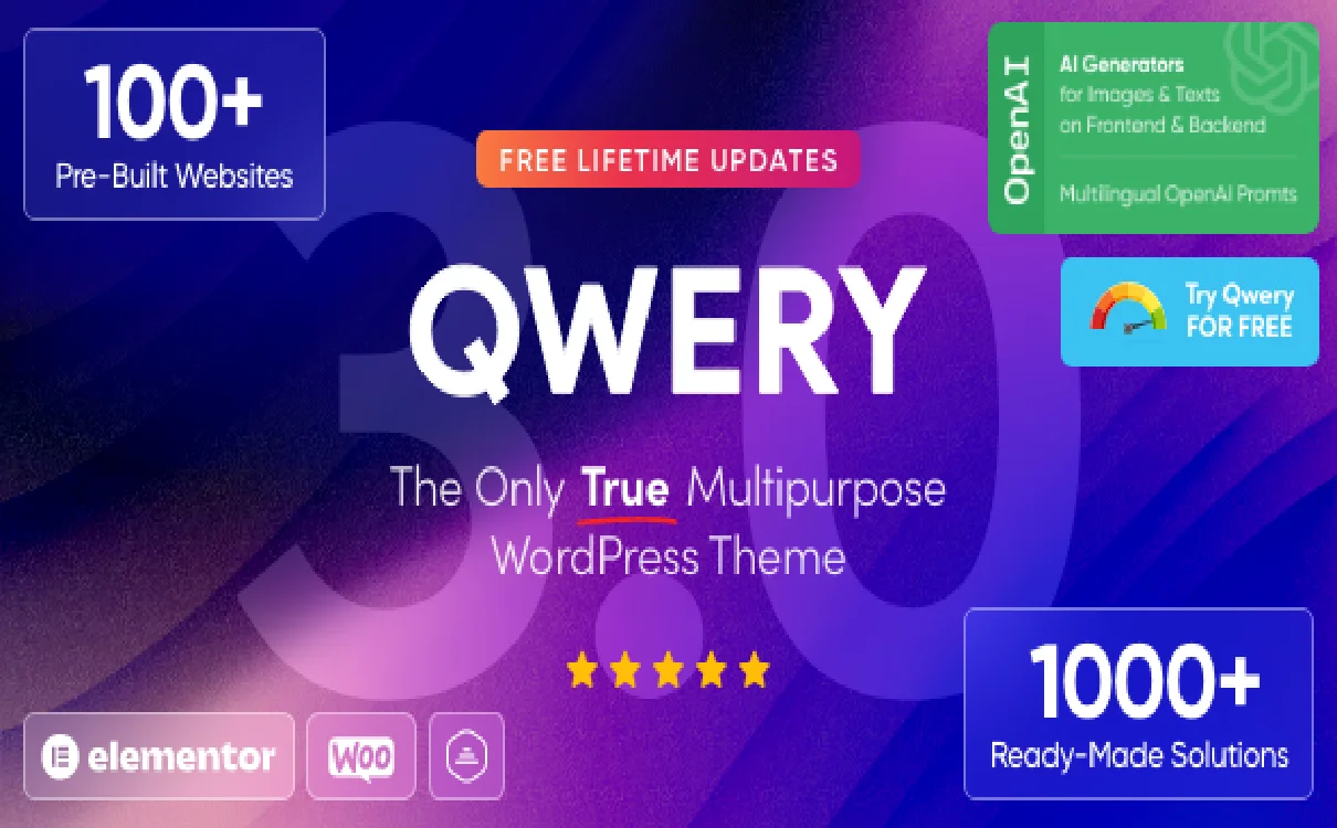 Qwery - Multi-Purpose Business WordPress & WooCommerce Theme