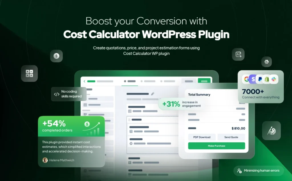 Cost Calculator Builder
