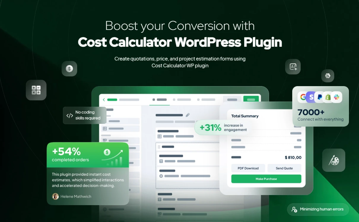 Cost Calculator Builder