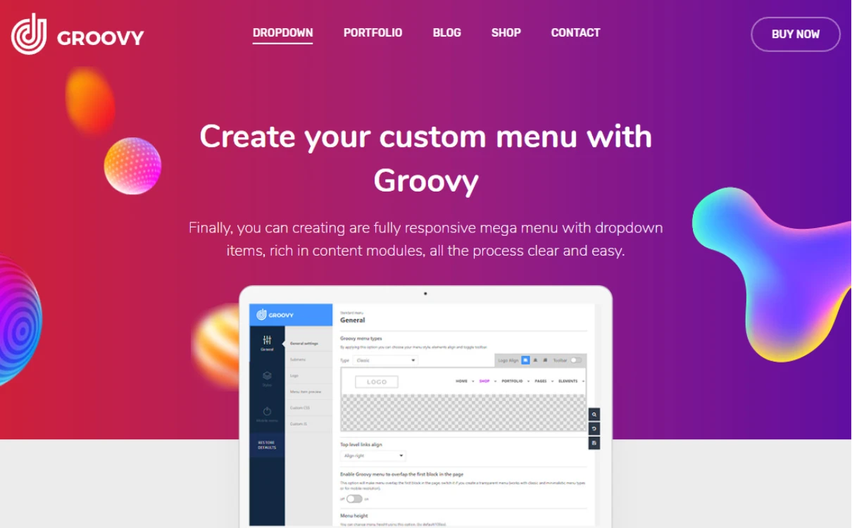 Groovy Mega Menu